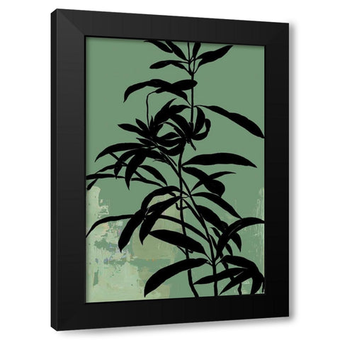 Green Silhouette II Black Modern Wood Framed Art Print by Jensen, Asia
