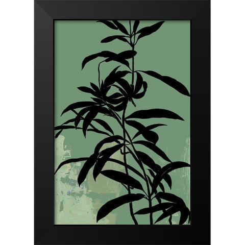 Green Silhouette II Black Modern Wood Framed Art Print by Jensen, Asia