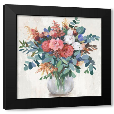 Eucalyptus Bouquet Black Modern Wood Framed Art Print by Jensen, Asia