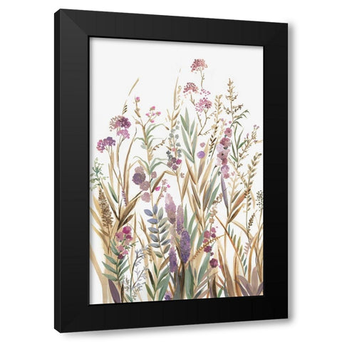 Fields of Wild Pink I  Black Modern Wood Framed Art Print with Double Matting by Jensen, Asia