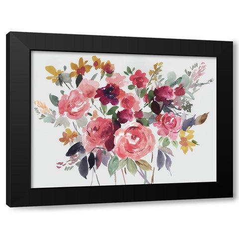 Blushing Garden  Black Modern Wood Framed Art Print by Jensen, Asia