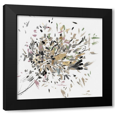 Dabbing Bouquet Black Modern Wood Framed Art Print with Double Matting by Jensen, Asia
