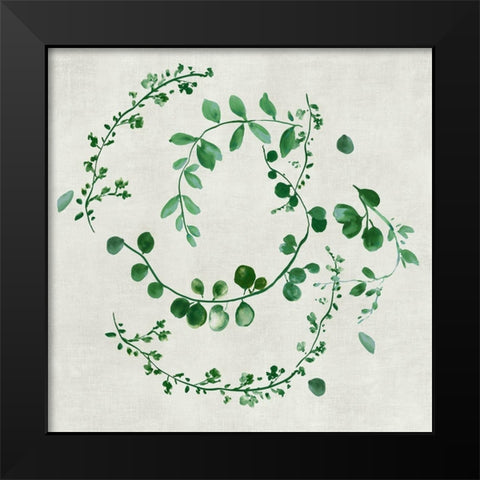 Green Vines II Black Modern Wood Framed Art Print by Jensen, Asia