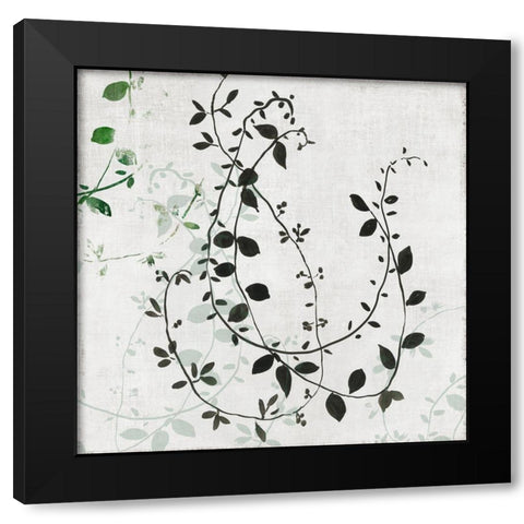 Dark Vines  Black Modern Wood Framed Art Print with Double Matting by Jensen, Asia