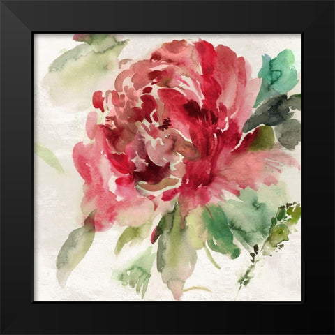 Fall Peony II Black Modern Wood Framed Art Print by Jensen, Asia