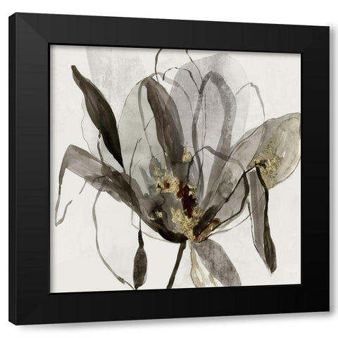 Charcole in Bloom  Black Modern Wood Framed Art Print by Jensen, Asia