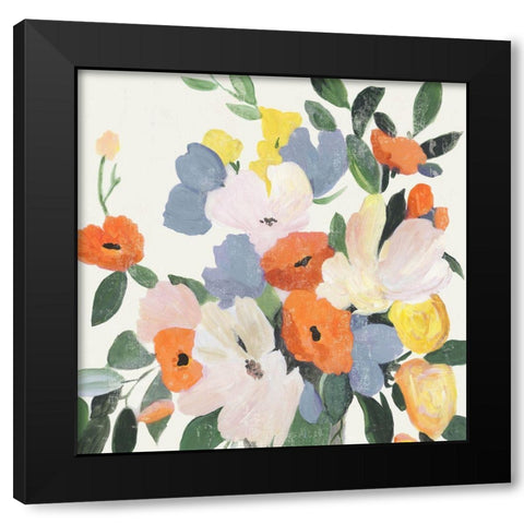 Florals in Vase I  Black Modern Wood Framed Art Print by Jensen, Asia