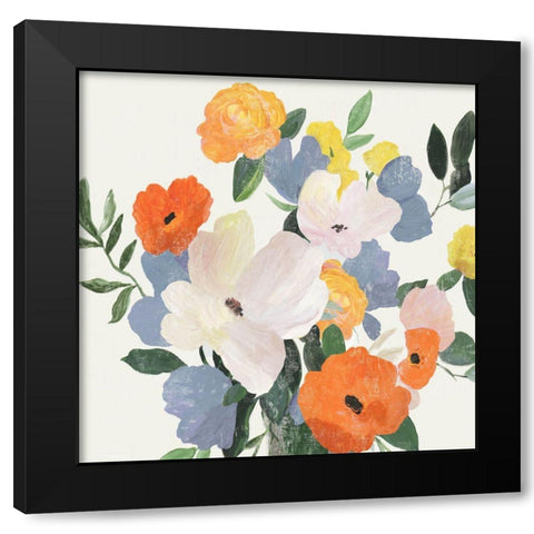 Florals in Vase II Black Modern Wood Framed Art Print by Jensen, Asia