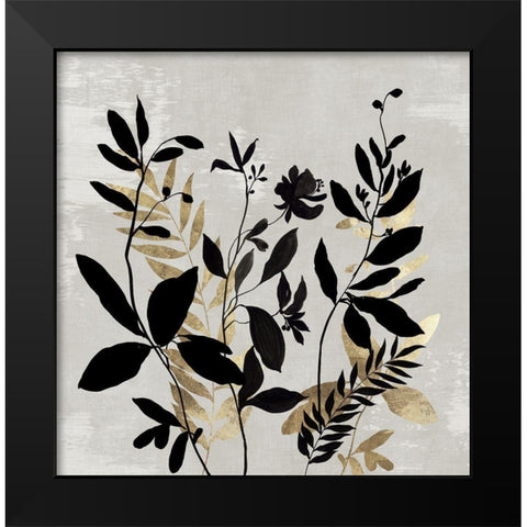 Botanical Gold I  Black Modern Wood Framed Art Print by Jensen, Asia