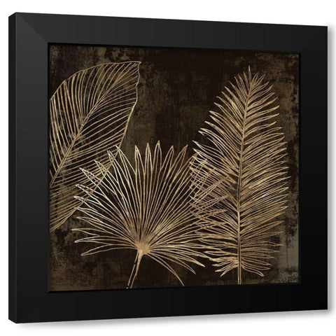 Golden Tropics I  Black Modern Wood Framed Art Print with Double Matting by Jensen, Asia