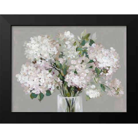 Pink Hydrangea  Black Modern Wood Framed Art Print by Jensen, Asia