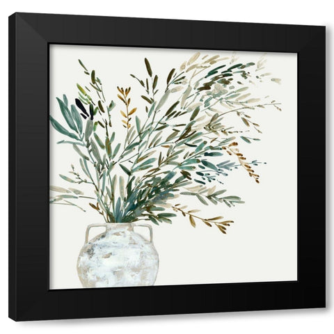 Vase of Grass I  Black Modern Wood Framed Art Print with Double Matting by Jensen, Asia