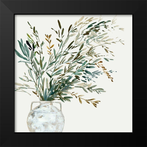Vase of Grass I  Black Modern Wood Framed Art Print by Jensen, Asia