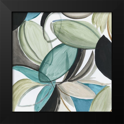 Green Tropic  Black Modern Wood Framed Art Print by Jensen, Asia