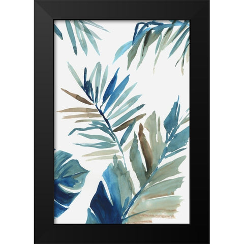 Blue Tropical Heat I  Black Modern Wood Framed Art Print by Jensen, Asia
