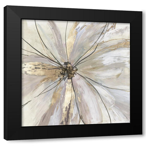 Floral Elegance Black Modern Wood Framed Art Print with Double Matting by Jensen, Asia