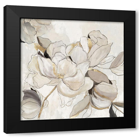 Whispers of Blossoms I Black Modern Wood Framed Art Print with Double Matting by Jensen, Asia