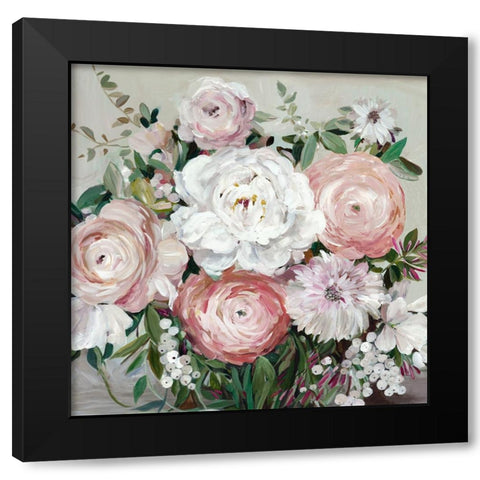 Radiant Summer Blossoms Black Modern Wood Framed Art Print with Double Matting by Jensen, Asia