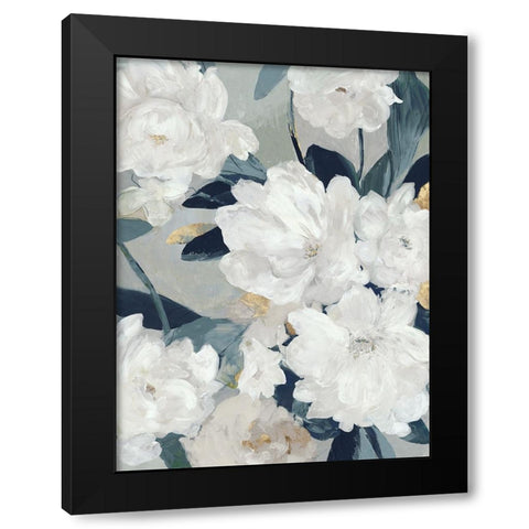 Ocean Blue Floral Beauty I Black Modern Wood Framed Art Print by Jensen, Asia