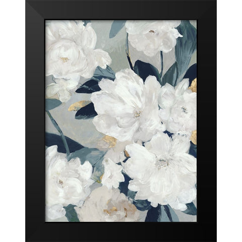 Ocean Blue Floral Beauty I Black Modern Wood Framed Art Print by Jensen, Asia