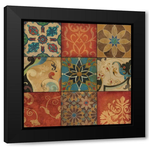 Mosaic - Mini Black Modern Wood Framed Art Print with Double Matting by Jensen, Asia