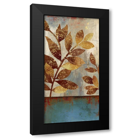 Bronze leaves II Black Modern Wood Framed Art Print by Jensen, Asia