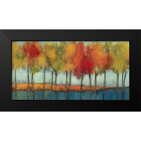 Lollipop Trees Black Modern Wood Framed Art Print by Jensen, Asia