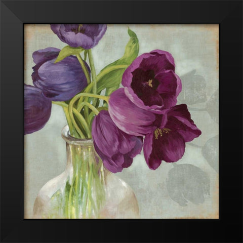 Glass Flowers I Black Modern Wood Framed Art Print by Jensen, Asia