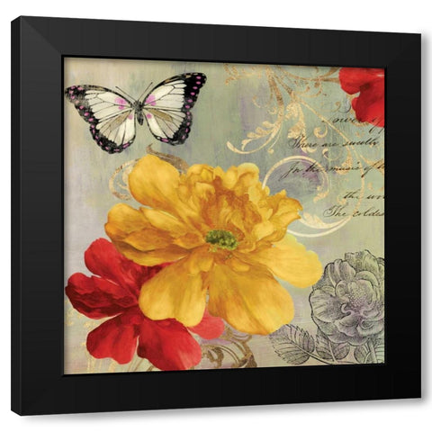 Cottage Yellow Black Modern Wood Framed Art Print by Jensen, Asia