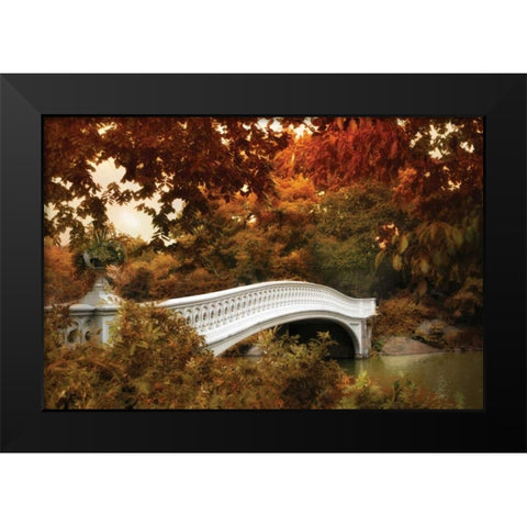 Bow Bridge Black Modern Wood Framed Art Print by Jenney, Jessica