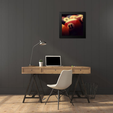 Billiard Balls III Black Modern Wood Framed Art Print by Gemignani, Joe