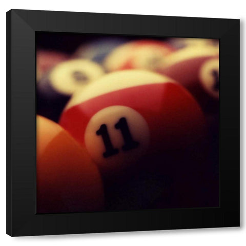 Billiard Balls III Black Modern Wood Framed Art Print with Double Matting by Gemignani, Joe