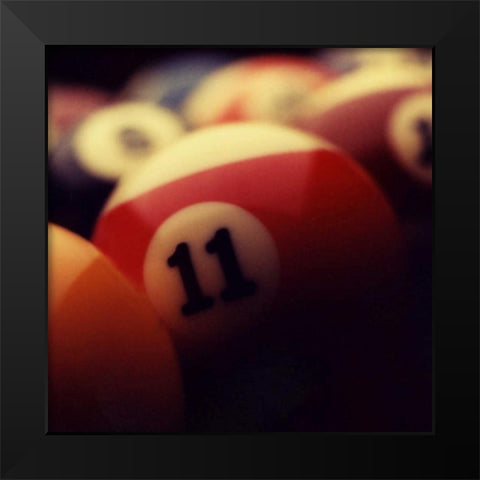 Billiard Balls III Black Modern Wood Framed Art Print by Gemignani, Joe