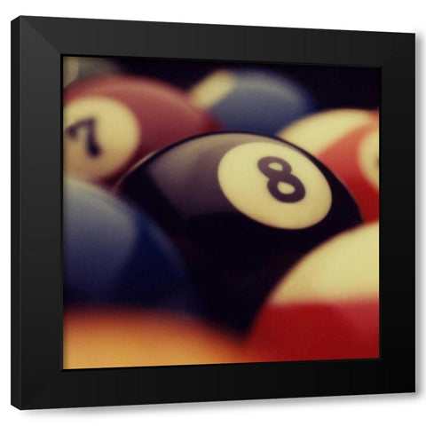 Billiard Balls IV Black Modern Wood Framed Art Print by Gemignani, Joe