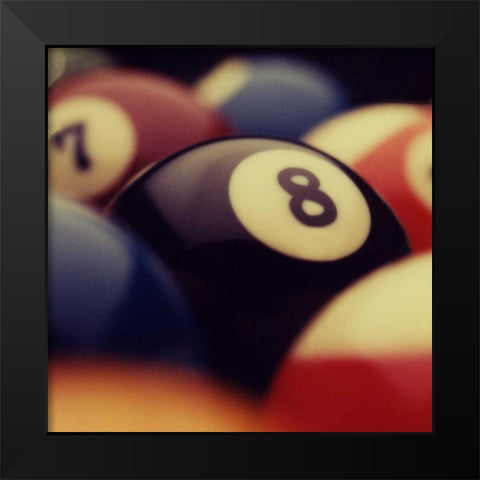 Billiard Balls IV Black Modern Wood Framed Art Print by Gemignani, Joe
