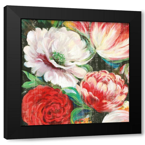 Lavish Blooms I - Mini Black Modern Wood Framed Art Print with Double Matting by Jensen, Asia