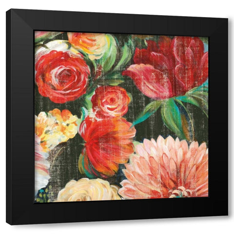 Lavish Blooms II - Mini Black Modern Wood Framed Art Print with Double Matting by Jensen, Asia