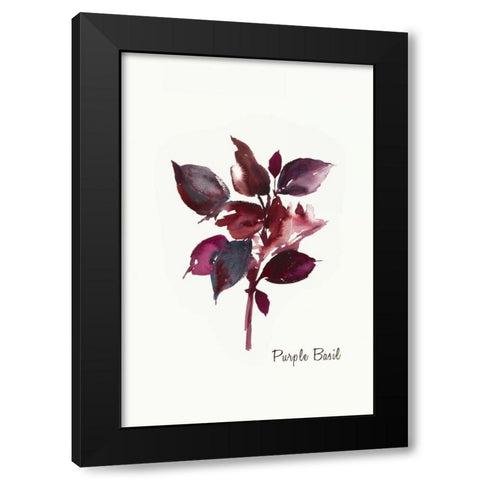 Purple Basil - Mini Black Modern Wood Framed Art Print with Double Matting by Jensen, Asia