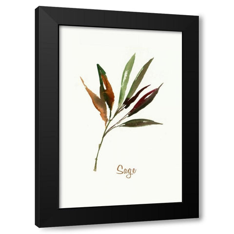 Wild Sage - Mini Black Modern Wood Framed Art Print with Double Matting by Jensen, Asia