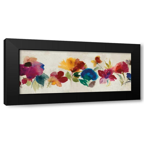 Floral Dance I - Mini Black Modern Wood Framed Art Print with Double Matting by Jensen, Asia