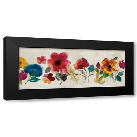 Floral Dance II - Mini Black Modern Wood Framed Art Print with Double Matting by Jensen, Asia