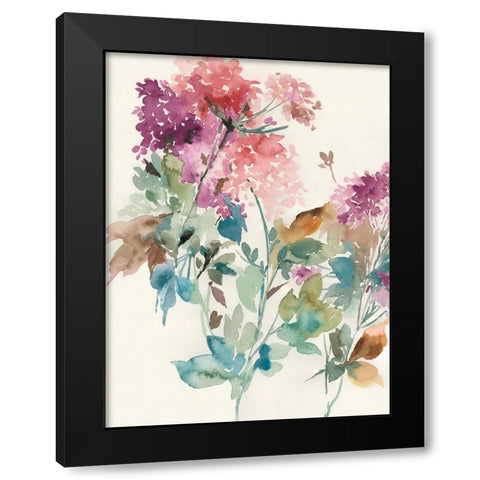 Sweet Hydrangea I Black Modern Wood Framed Art Print with Double Matting by Jensen, Asia
