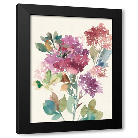 Sweet Hydrangea II Black Modern Wood Framed Art Print with Double Matting by Jensen, Asia
