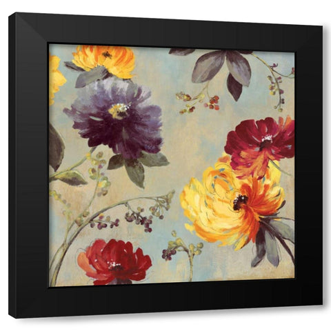 Whimsical Floral I Black Modern Wood Framed Art Print with Double Matting by Jensen, Asia