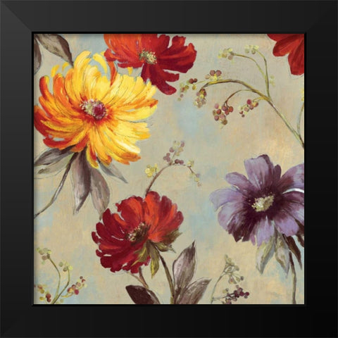 Whimsical Floral II Black Modern Wood Framed Art Print by Jensen, Asia