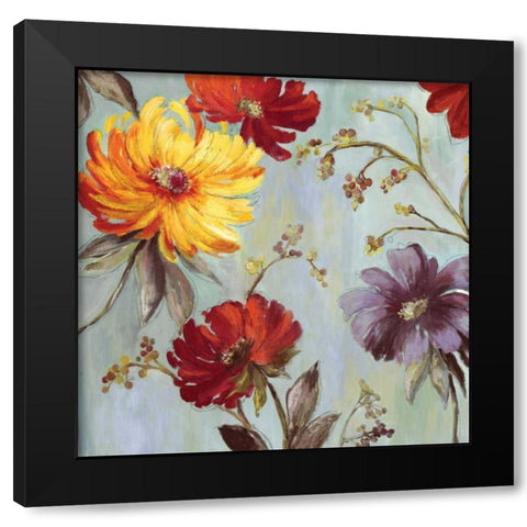Field Flowers II - Mini Black Modern Wood Framed Art Print with Double Matting by Jensen, Asia
