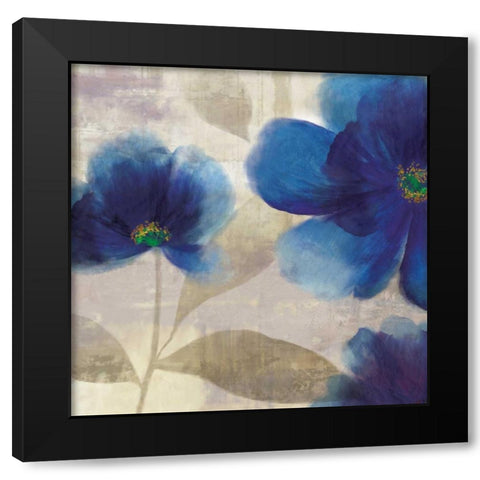 Indigo Dreams II Black Modern Wood Framed Art Print with Double Matting by Jensen, Asia