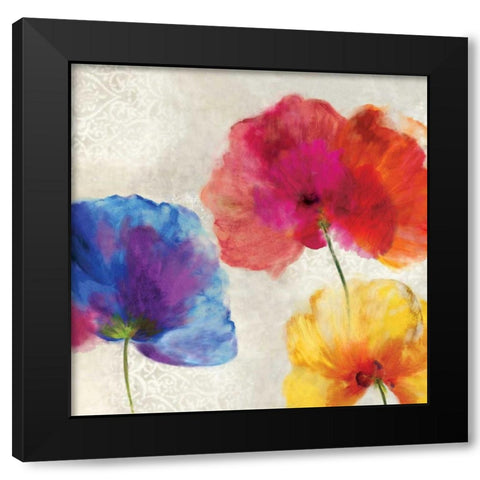 Lush Floral I Black Modern Wood Framed Art Print with Double Matting by Jensen, Asia