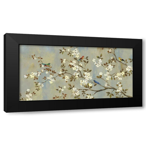 Conversation Black Modern Wood Framed Art Print with Double Matting by Jensen, Asia