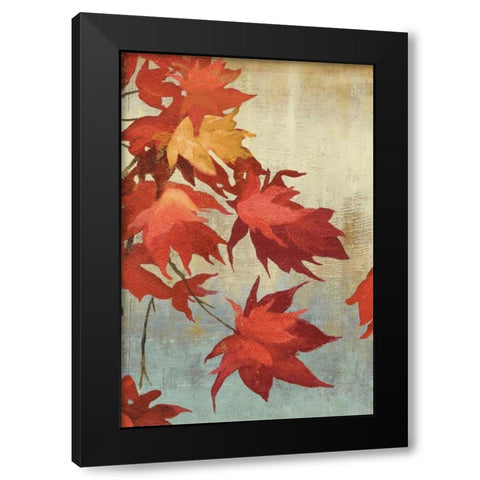 Maple Leaves I - mini Black Modern Wood Framed Art Print with Double Matting by Jensen, Asia